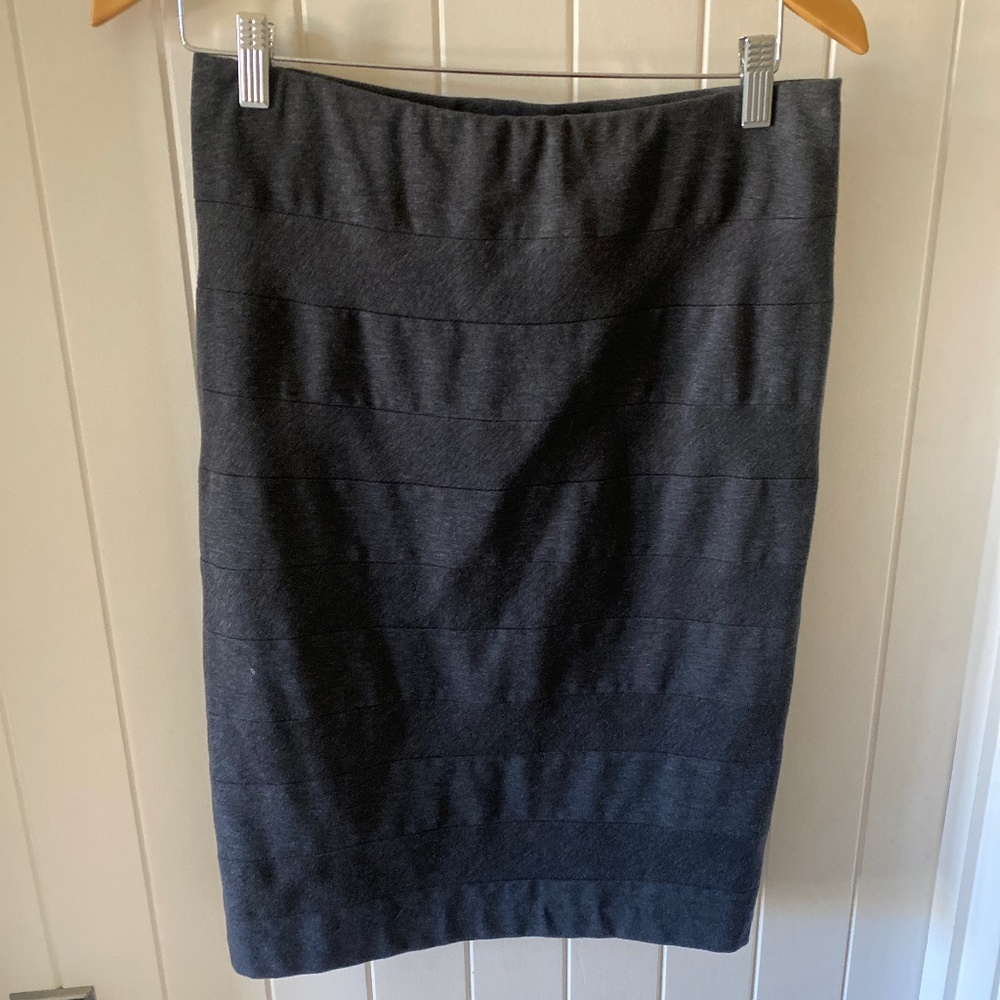 Brunello Cucinelli Dark Gray Pencil Skirt